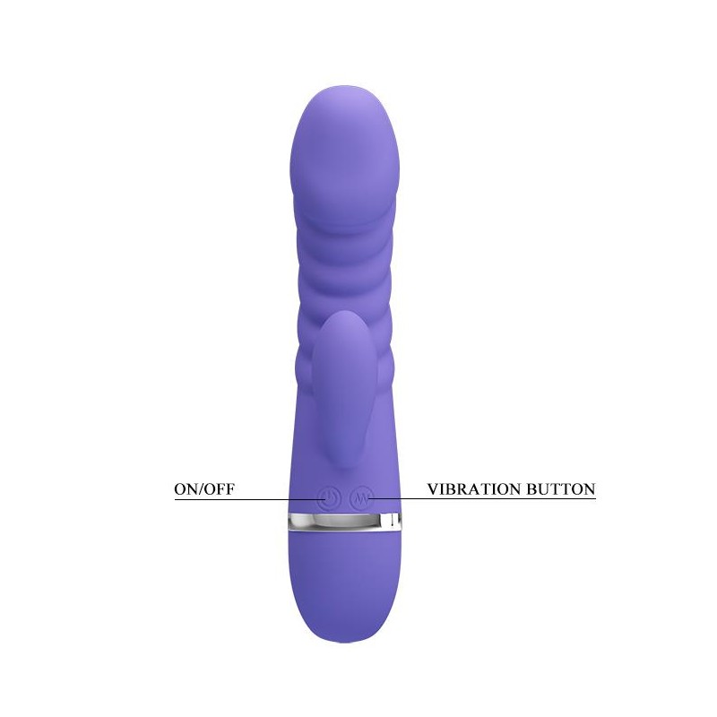 Sex wibrator ze stymulatorem łechtaczki 7tryb 18cm